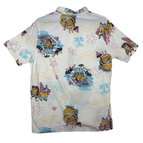 SpongeBob SquarePants Nickelodeon Button Up Shirt All Over Print Large - Picture 10 of 11